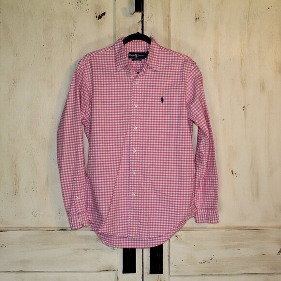 Ralph Lauren Other - Ralph Lauren Custom Fit pink and white gingham long sleeve button-down size M